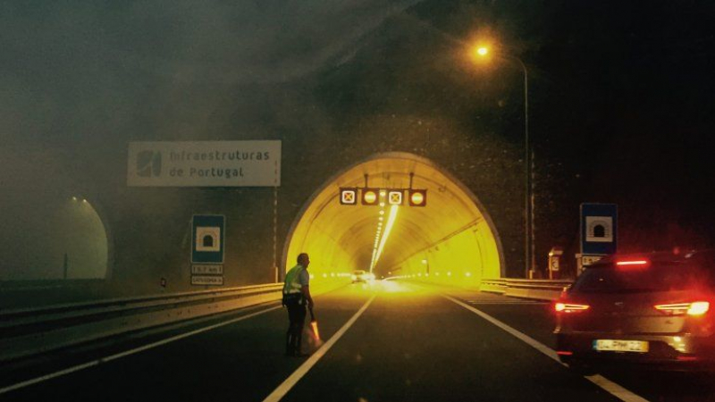 Túnel do Marão condicionado à noite para trabalhos de manutenção